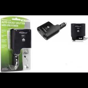 Auto socket splitter with USB Power